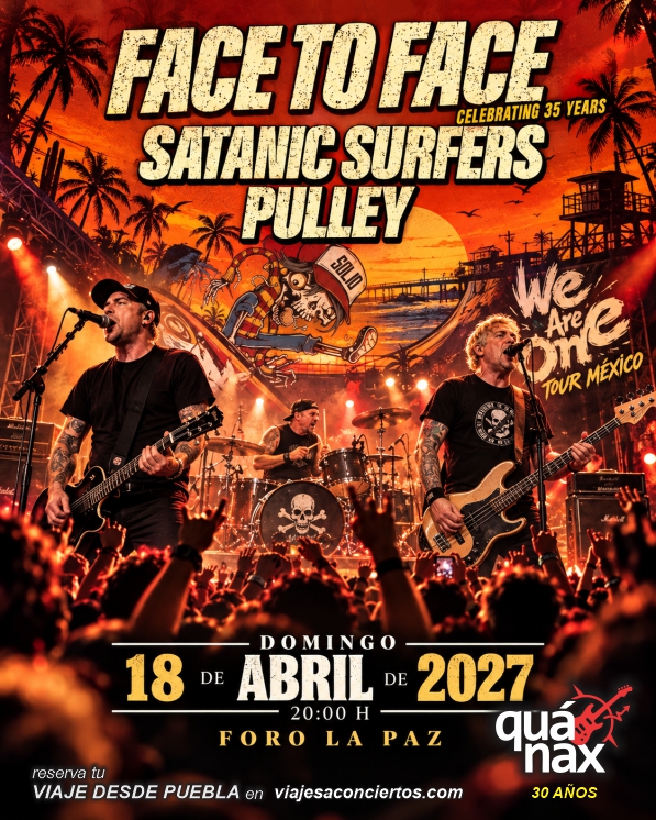 Viaje al concierto de Face to Face + Satanic Surfers + Pulley