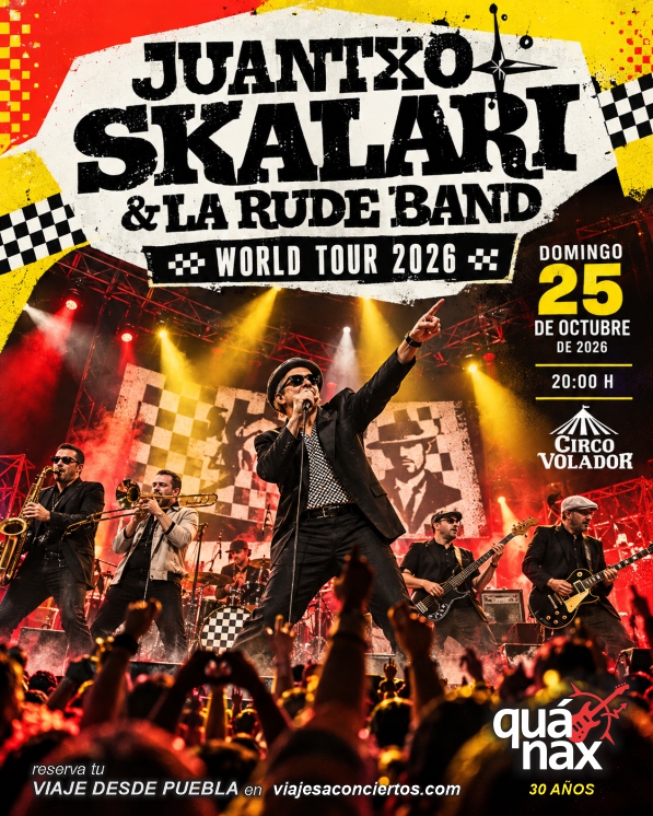 Viaje a Juantxo Skalari & La Rude Band · 2026-10-25